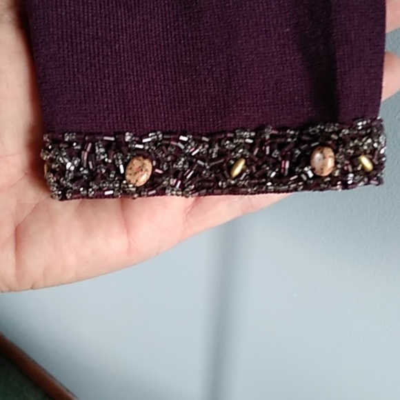 EUC Dark Plum 3/4-sleeve top - Picture 5 of 8